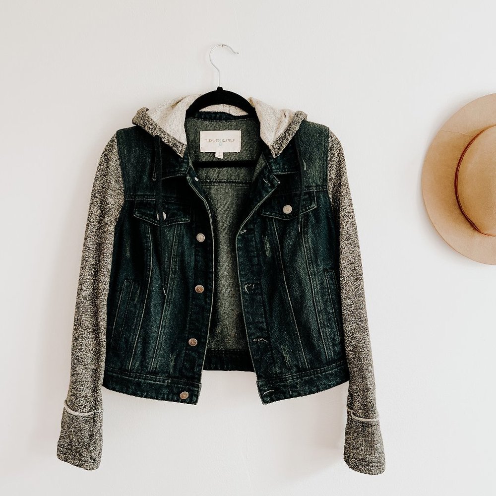 Thread & Supply | Distressed Denim Jacket | S